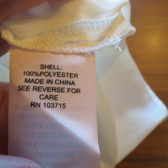 NWT Nanette Lepore "Cannoli" Ivory Top Sleeveless High Collar Beading Ruffle XL - Picture 9 of 10